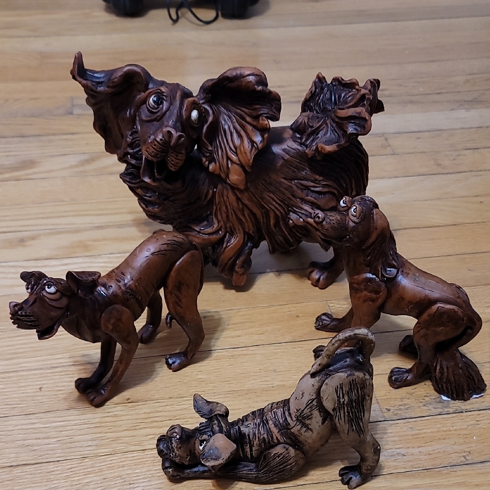 Group Of 4 Dog Figurines